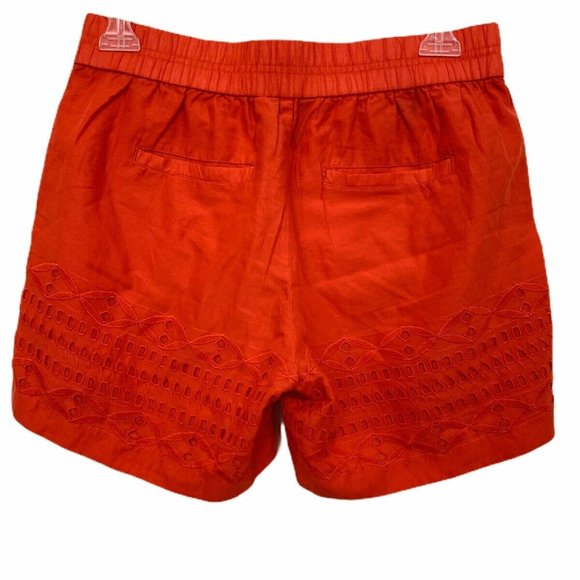 J Crew Size XXS Red Cotton Eyelet Shorts - Picture 3 of 7